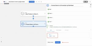 AI Wizard test returns a clean object with product category details.