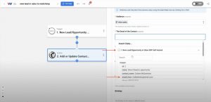 Mapping the lead’s email address from Odoo into Mailchimp contact fields.