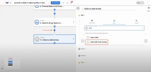 Add an Odoo ERP Self Hosted step to the workflow.