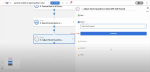 Select “Adjust Stock Quantity” event in Odoo for Zettle Purchases with Odoo.