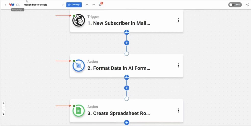 Review all steps in your workflow to make sure everything is working as expected.