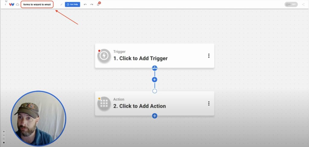 Naming a new workflow in Workload’s editor to Automatically Send AI-Powered Replies.