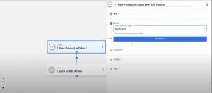 Set the trigger event to New Product in Odoo ERP Self Hosted.