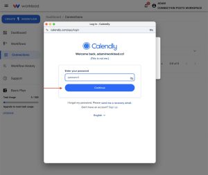 Enter your password to finish signing in to Calendly.