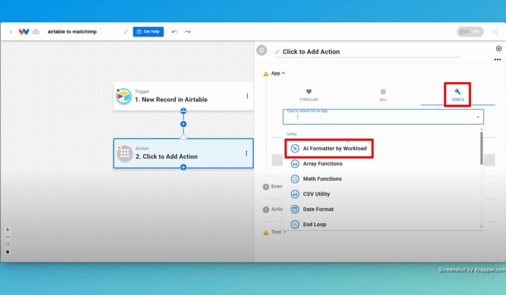 Click the Tools menu and then the "AI Formatter by Workload" utility.