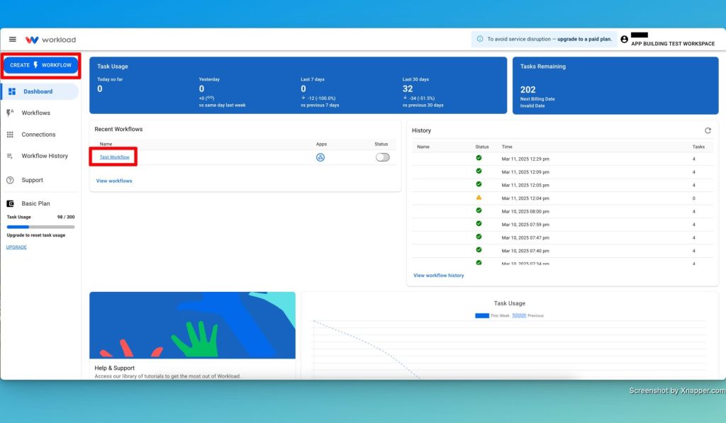 Create a new workflow or choose an existing workflow to add steps and paths to a workflow.