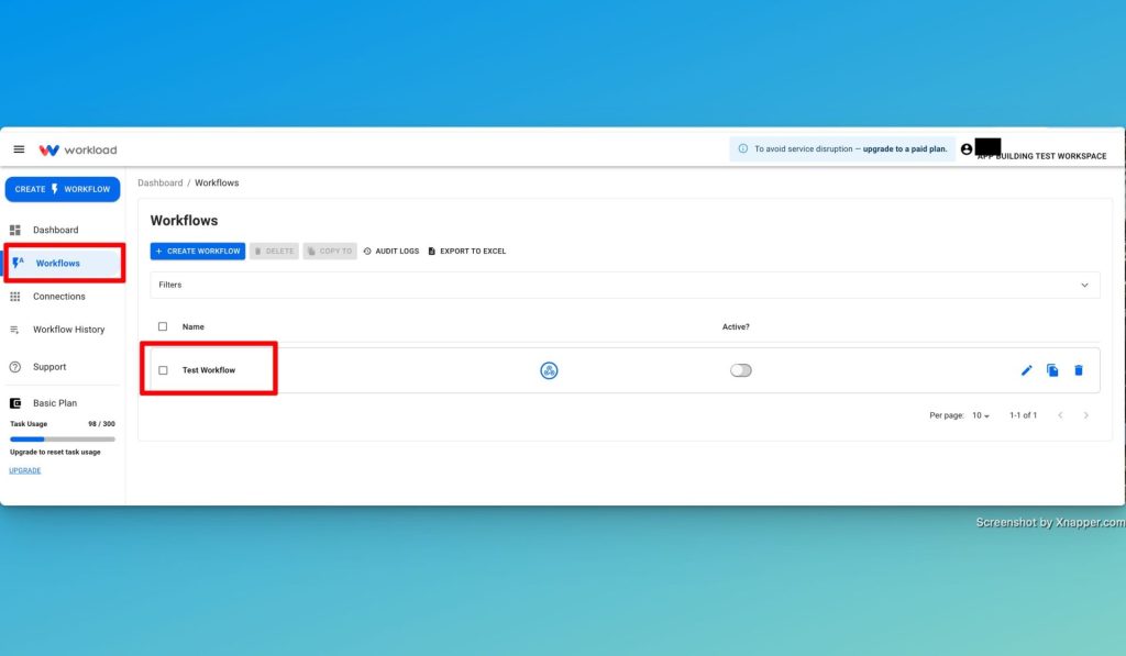 Select the workflow that you would like to use for reordering workflow steps to ensure they are in the right sequence.