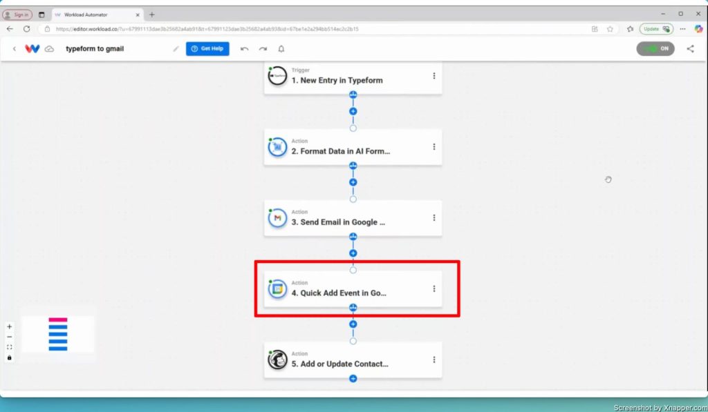 Choose the workflow node that you want to move.
