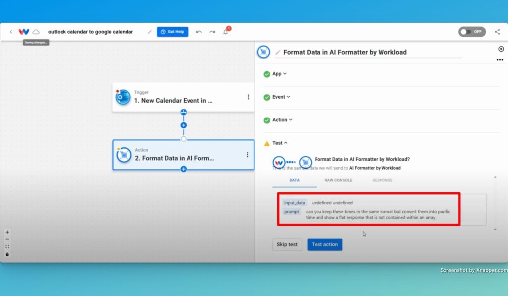 Select the Input Data and then enter a prompt to tell the AI Formatter exactly how you want to format the data.