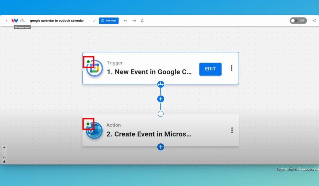 Verify that the step indicators are all green which tells you that you have successfully designed your Instant Event Sync integration.