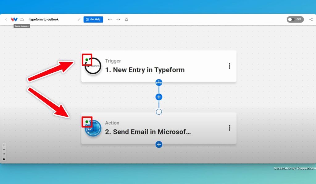Verify that each step of your "Email New Form Entries Workflow" has a green indicator. If the indicator is red, please correct any problems.