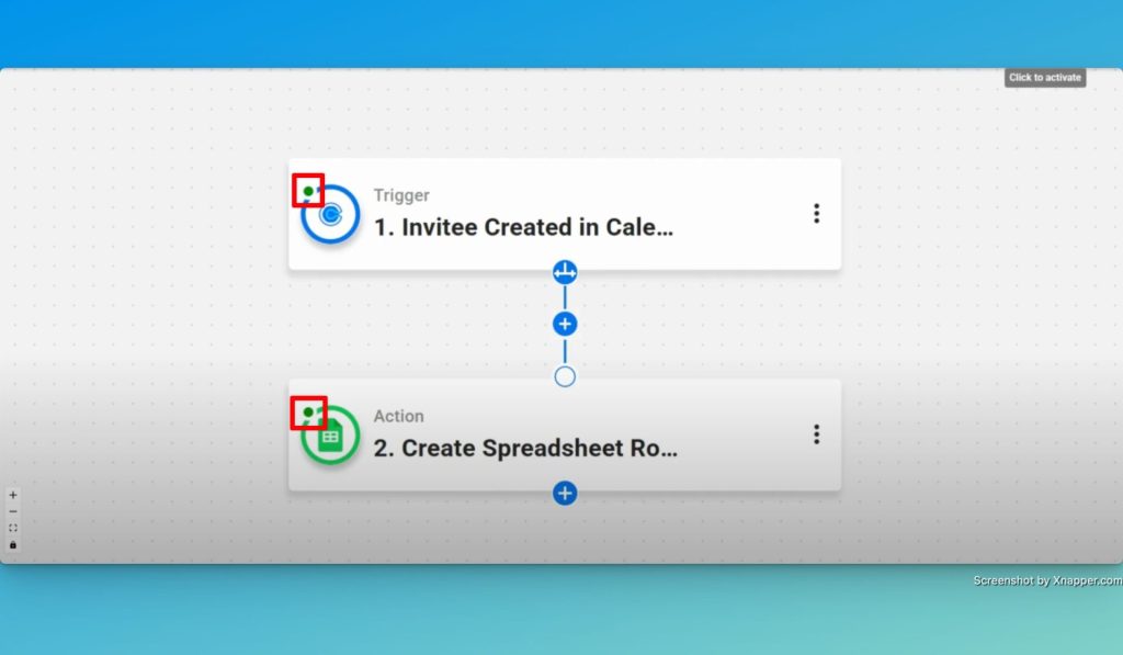 Verify that all nodes in your Calendly Invite Logging workflow have green indicators.