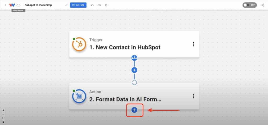 Click the + button and add another step.